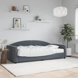 vidaXL Canapé-lit avec matelas velours gris foncé 90x190 cm