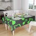 Bonamaison Tafelkleed, Anti-Mold, Sneldrogend, Waterdicht, 100% Polyester Tafellaken, Neon groene rook, 140 x 160 Cm