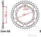 JT-prockets Jt Sprockets 520 Jtr5.47 Steel Achtertandwiel Zilver 47t