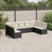 Maison Exclusive - Salon de jardin, 9 pièces, avec coussins, noir, en polyrotin
