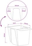 vidaXL Bloembakken voor euro-pallets 12 st grijs 13,5 x 9 x 9,5 cm