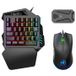 HXSJ Ensemble de jeu mobile - Clavier une main, souris, hub - RVB