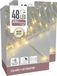 Merkloos / Sans marque Draadverlichting lichtsnoer - 2x - 48 lampjes - warm wit - op batterij - 360 cm
