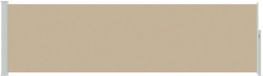 vidaXL Paravent latéral rétractable rectangulaire 120 x 300 cm Polyester Beige