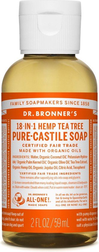 Dr. Bronner's Vloeibare Zeep Tea Tree 475 ml