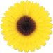 Merkloos / Sans marque Shoppartners Bv Decoratie zonnebloem - 2x - geel - 45 cm - crepe papier - hangdecoratie