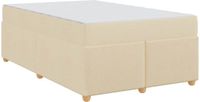 vidaXL Bedframe met matras Crème 120 x 190 cm Stof