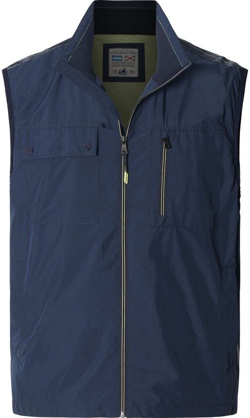 Jan Vanderstorm herren Outdoorbodywarmer - 60 - donkerblauw - Plus Size