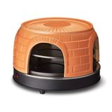 Emerio Pizzarette Origineel - 8 Persoons Pizza Oven - Handgemaakte Terracotta Koepel - 8 Geïsoleerde Bakspatels - RVS Bakplaat - Gourmetstel - PO-116124.1 1500W