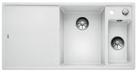 BLANCO AXIA III 6 S-F, SILGRANIT® PuraDur®, wit, spoelbak rechts, met afvoerbediening, inclusief houten snijplank