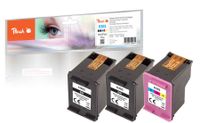 Peach PI300-892 Cartouche d'encre 3 Pièce(s) Compatible Rendement normal Cyan, Magenta, Jaune