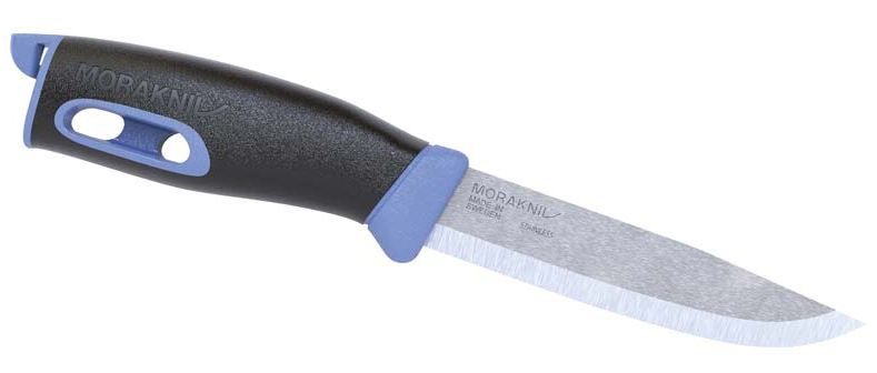Mora Kniv jachtmes met schede 22,8 cm RVS/rubber zilver/blauw