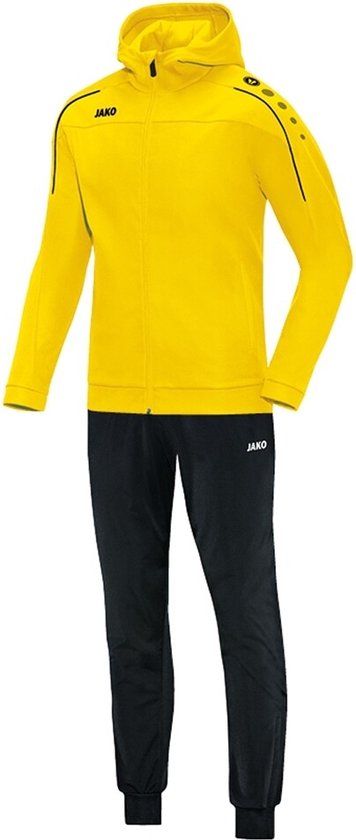 Jako - Hooded Tracksuit Classico Junior - Geel - Maat 164 - Unisex
