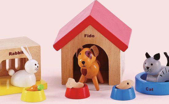 Hape Poppenhuis Huisdieren - Hout - 3+ jaar