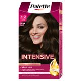 Palette Coloration Crème Soin Permanente, couvrance, 4.0 Châtain Foncé