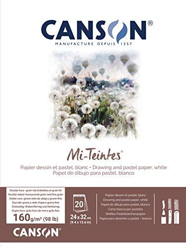 Canson Mi-Teintes - Tekenpapier - 24 x 32 cm - Wit - 20 vel