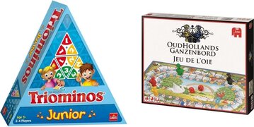 Hasbro Spellenbundel - 2 Stuks - Triominos Junior & Ganzenbord