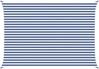 vidaXL Zonneschaduw Blauw en Wit 3,5 x 5 m 100% Polyester Oxford