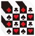 Serviettes pour fêtes, avec un motif de cartes à jouer, 40 pièces, 33x33 cm, thème : poker & casino