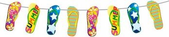 Folat Slinger met Slippers - 2x - 10m - Hawaii Party - Strandthema Feestversiering