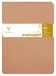 Clairefontaine 733076C Collectie Age Bag - Pak met 2 Geniete Schriften Duo Tabakskleurig - A4 21x29-7 cm - 96 Pagina’s Gelijnd met Kantlijn - Wit Papier 90 g - Omslag Glanskarton met Lederkorrel