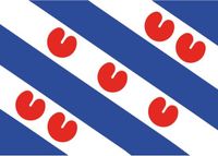 Bellatio Decorations Friesland vlag stickers - 10 stuks - 7.5 x 10 cm
