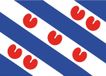 Bellatio Decorations Friesland vlag stickers - 10 stuks - 7.5 x 10 cm