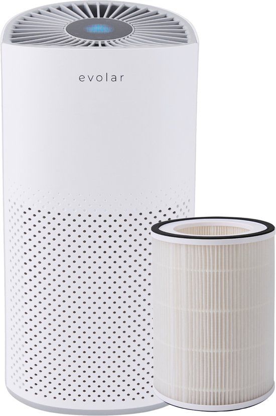 Evolar Pure4 Luchtreiniger met HEPA 13 Filter - CADR: 200m3/h - Air Purifier - Slaapmodus - Luchtkwaliteit Indicator - Wit