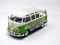 Camper Van VW Samba bus paars Hippie Line Maisto 1:25 modelauto [speelgoed]