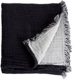 Casamoda Duotone SUMMER PLAID KATOEN - ZWART - 130X170 CM