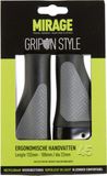 Mirage Handvatpaar Mirage Grips in style #45 - 132/100 mm met lockring - zwart / grijs