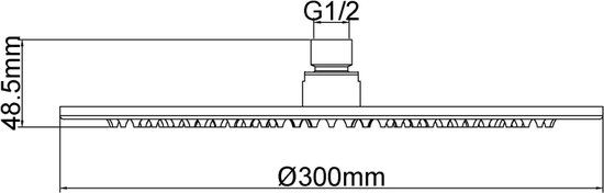 Wiesbaden Caral Hoofddouche Rond 30 x 0,8 cm Geborsteld Brons Koper