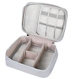 Romon Kabelorganizer voor op reis, waterdichte kabeltas, universele organizer voor kabeltassen, grijs