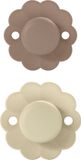 Suavinex Wonder Reversible Duo Fopspenen 6-18 Maanden - 2 Stuks - Grey/Umber