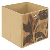 5Five Opbergmand/kastmand - 29 liter - beige - bamboe - 31 x 31 x 31 cm - Vakkenkast manden