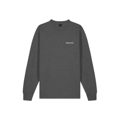 Baron Filou Honeygang sweater met backprint antraciet