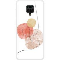 Redmi Beschermende siliconen case compatibel met Redmi Note 9 Pro One line rood