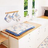PETTI Artigiani Italiani - Pannenlappen, set van 2, katoen, Lidia, blauw