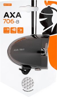 AXA 706 15 Lux LED Koplamp - Fietsverlichting op Batterij - Chrome
