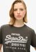 Superdry Versierd VL Graphic T-shirt Dames Katoen Ronde Hals Korte Mouw Regular Fit Casual Washed Black
