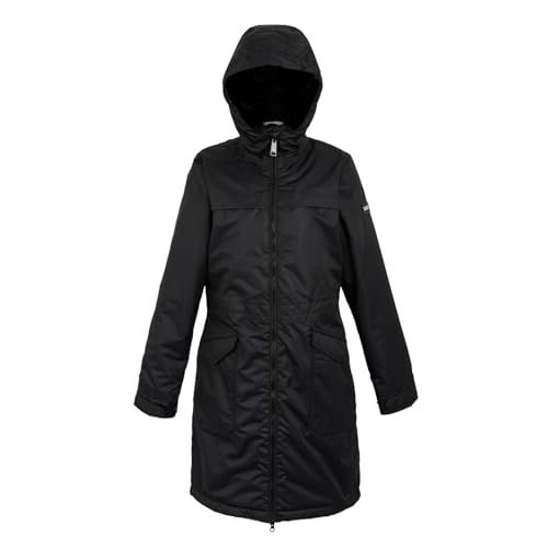 Regatta Romine II Dames Regenjas Waterdicht Ademend Lichtgewicht Zwart Polyester Maat 42