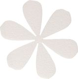 Glorex Hobby Piepschuim vormen bloemen - 15 x 1 cm - Hobby knutselen - zelf decoreren - wit