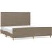 Maison Exclusive - Lit cadre sans matelas taupe 160x200 cm tissu