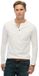 Superdry Classic Essential Henley Top Homme S Optic Coton Manches Longues Col Rond Casual