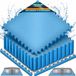 Tillvex Tapis de protection de sol pour piscine Bleu, 62,5x62,5cm, 24 pièces