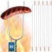 KOTARBAU® 10 Stuks Grillspiesen, Staal, 140 cm, Spiesen met Houten Handvat
