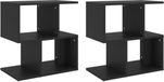 vidaXL Nachtkastjes - Set van 2 - Zwart - 50x30x51,5 cm - Bewerkt Hout