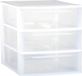 EDA Ladenkast/bureau organizer wit stapelbaar A4 met 3x lades L36 x B26 x H28 cm