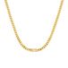 Lucardi Dames Stalen goldplated ketting gourmet met zirkonia - Ketting - Staal - Goudkleurig - 47 cm