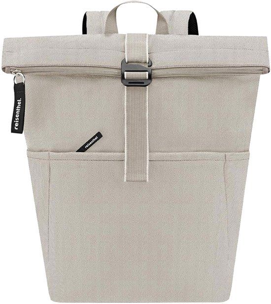 Reisenthel Rolltop Backpack Rugzak - 15,6 Inch laptop - 22L - Herringbone Zand